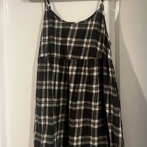 Wild Fable Black and White Plaid Dress Casual
